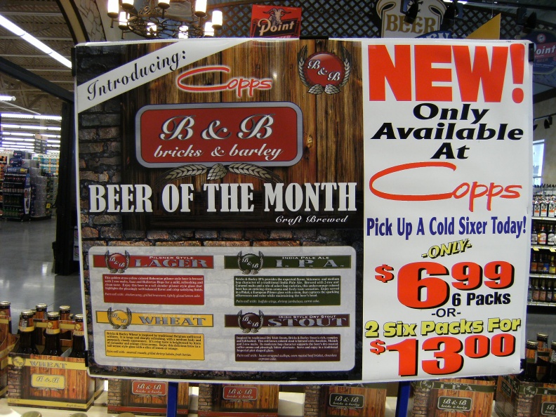 Stevens Point Brewery_s Bricks _amp_ Barley beer brewed only for the Copps Market stores_.JPG